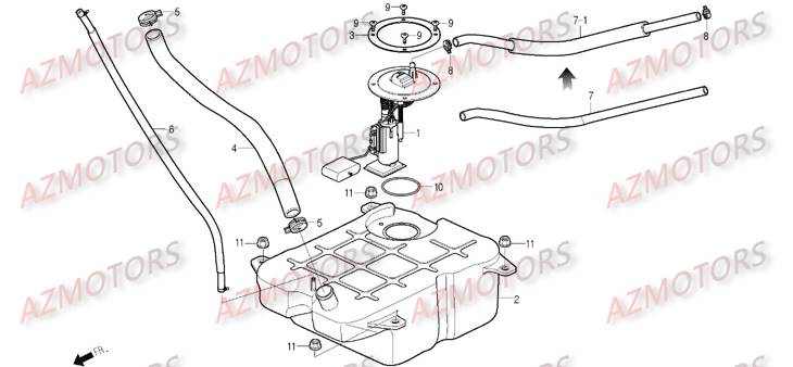 Reservoir DAELIM Pièces Scooter DAELIM S2 Injection 125cc_2009
