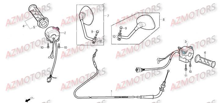 Retroviseurs Commodo DAELIM Pièces Scooter DAELIM S2 Injection 125cc_2009
