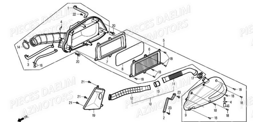 Filtre A Air DAELIM Pièces Scooter DAELIM S2 250cc
