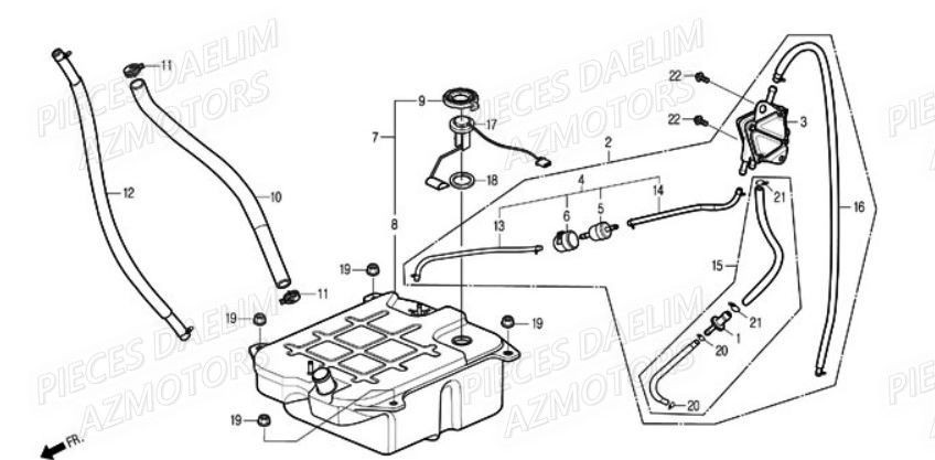 Reservoir DAELIM Pièces Scooter DAELIM S2 250cc
