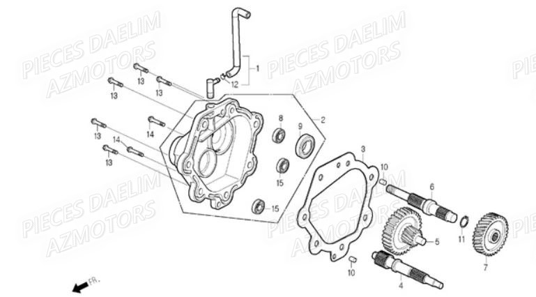 Transmission DAELIM Pièces Scooter DAELIM S2 250cc
