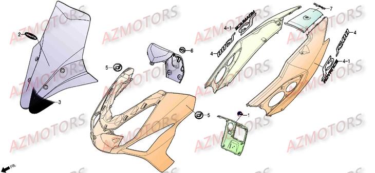 Autocollants DAELIM Pièces Scooter DAELIM S300
