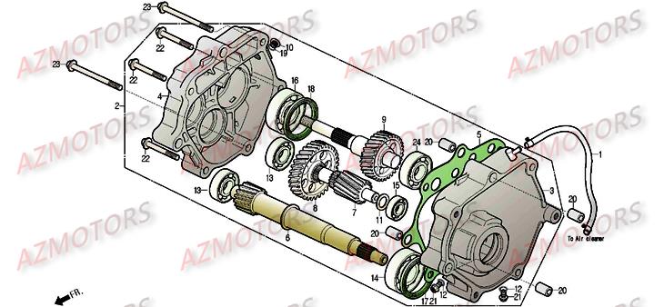 Carter De Transmission DAELIM Pièces Scooter DAELIM S300
