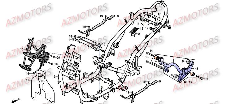 Chassis DAELIM Pièces Scooter DAELIM S300
