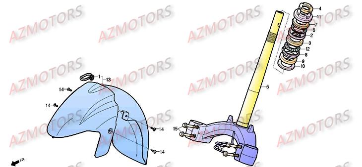 GARDE BOUE AVANT TE DE FOURCHE DAELIM S300