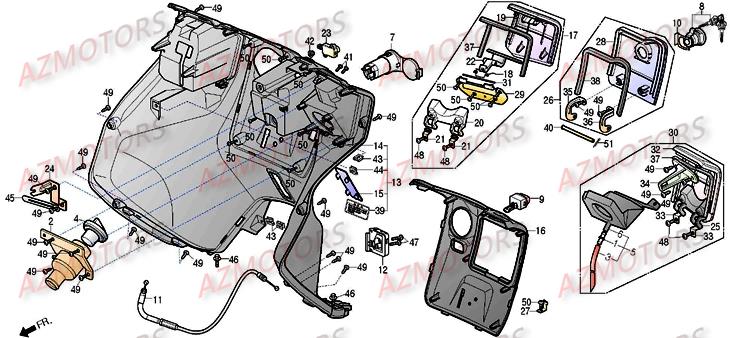 Tablier Interieur DAELIM Pièces Scooter DAELIM S300
