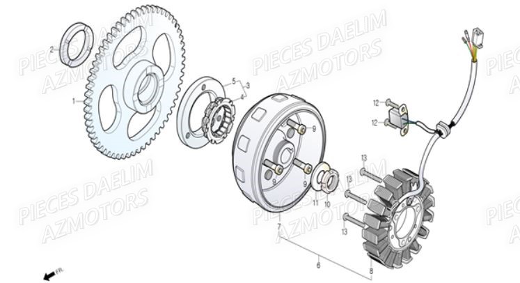 Alternateur DAELIM Pièces Scooter DAELIM S3 300cc ABS EU4
