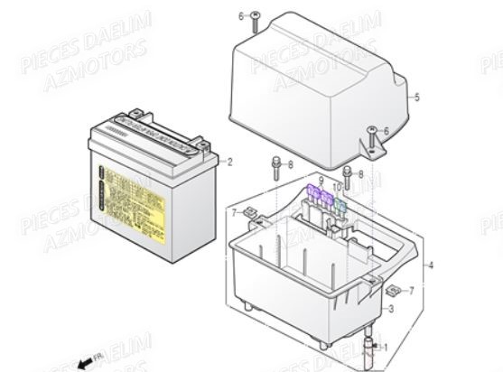 Batterie DAELIM Pièces Scooter DAELIM S3 300cc ABS EU4
