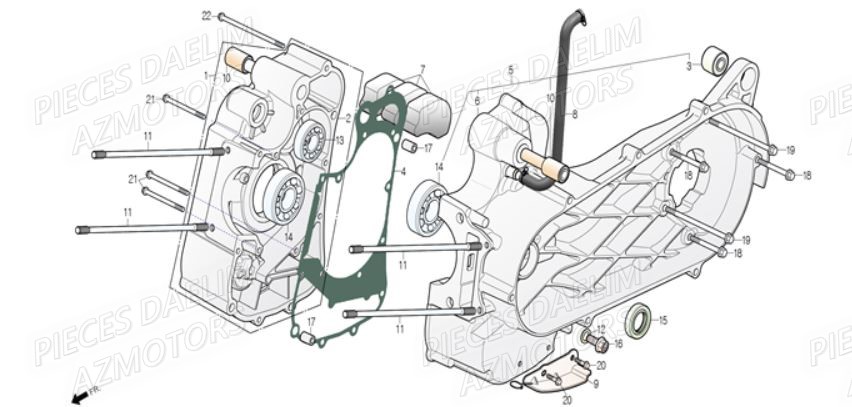 CARTER MOTEUR DAELIM S300 EU4