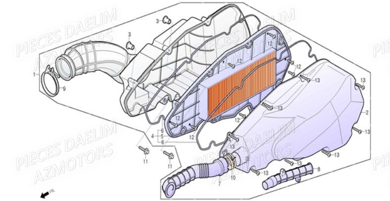 Filtre A Air DAELIM Pièces Scooter DAELIM S3 300cc ABS EU4
