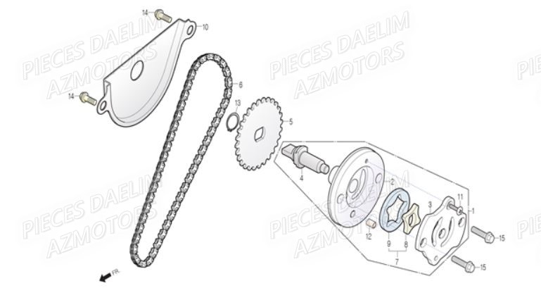 Pompe A Huile DAELIM Pièces Scooter DAELIM S3 300cc ABS EU4
