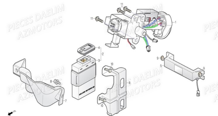 Serrure DAELIM Pièces Scooter DAELIM S3 300cc ABS EU4
