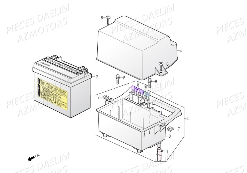 Batterie DAELIM Pièces Scooter DAELIM S3 TOURING 125cc EURO4 "ABS"
