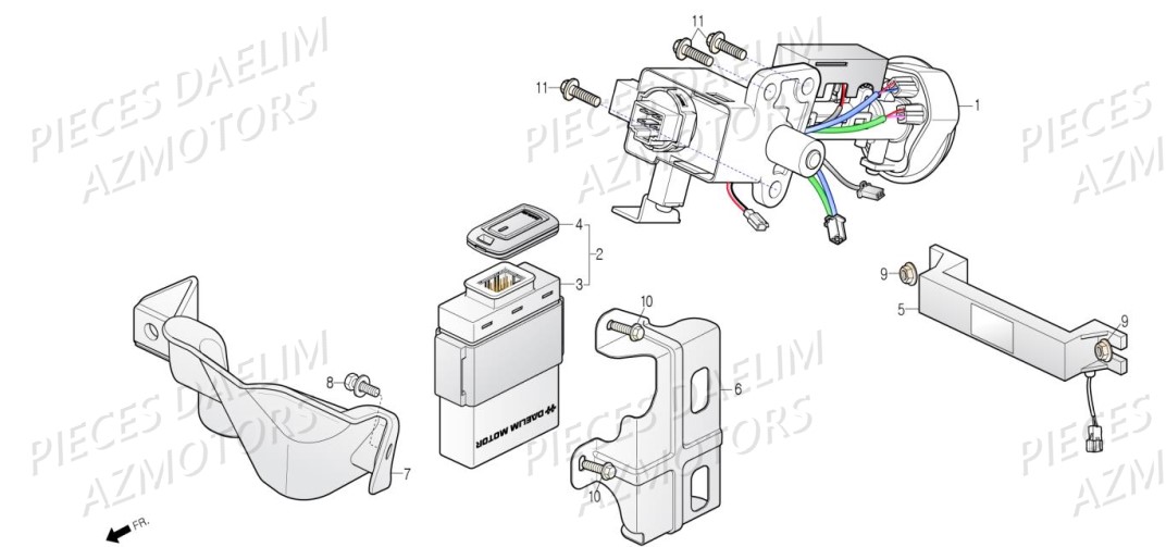 Commutateur De Demarrage DAELIM Pièces Scooter DAELIM S3 TOURING 125cc EURO4 "ABS"
