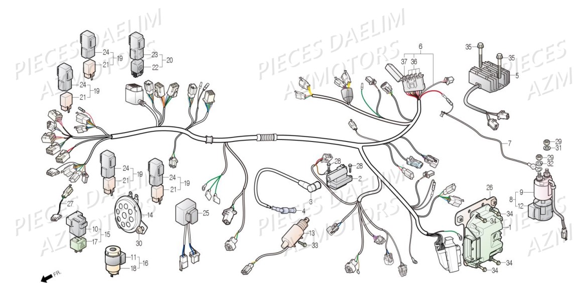 Equipement Electrique DAELIM Pièces Scooter DAELIM S3 TOURING 125cc EURO4 "ABS"
