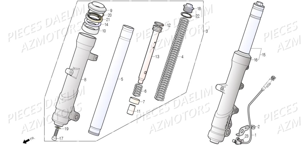 FOURCHE DAELIM S3 125 ABS EURO4