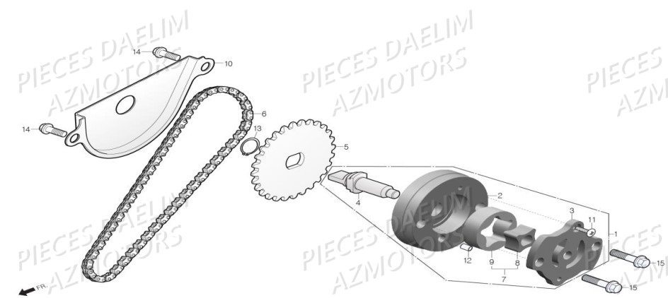 Pompe A Huile DAELIM Pièces Scooter DAELIM S3 TOURING 125cc EURO4 "ABS"
