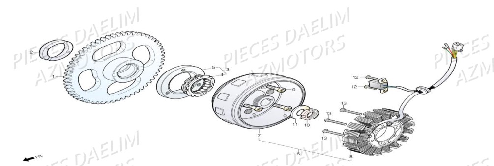 Stator DAELIM Pièces Scooter DAELIM S3 TOURING 125cc EURO4 "ABS"
