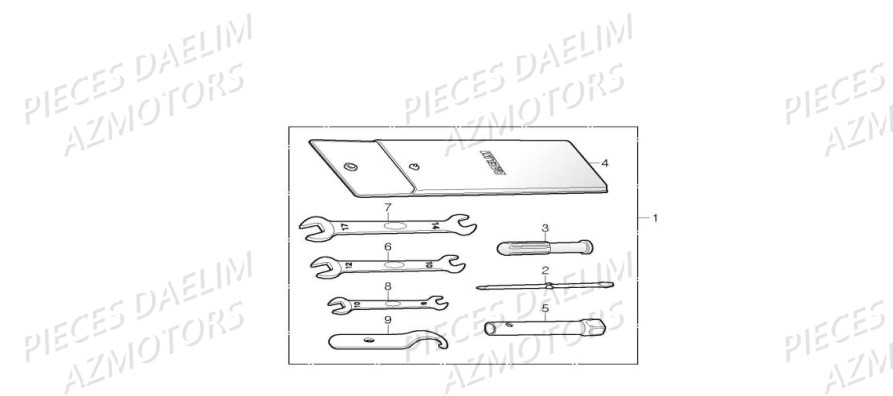 TROUSSE A OUTILS DAELIM S3 125 ABS EURO4