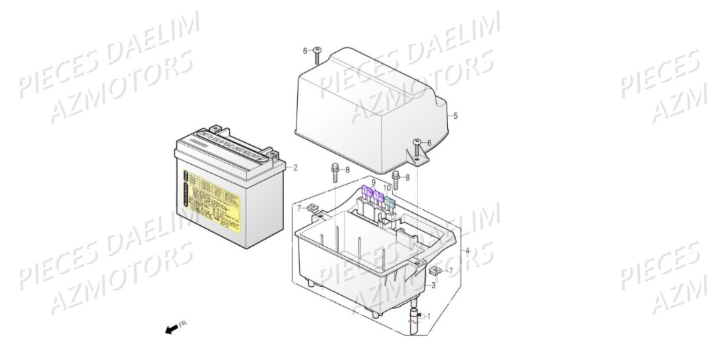 Batterie DAELIM Pièces Scooter DAELIM S3 TOURING 125cc EURO4 "CBS"
