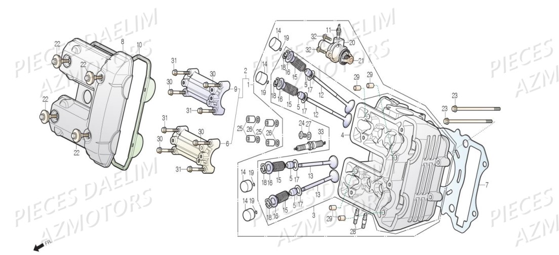 CULASSE DAELIM S3 125 CBS EURO4