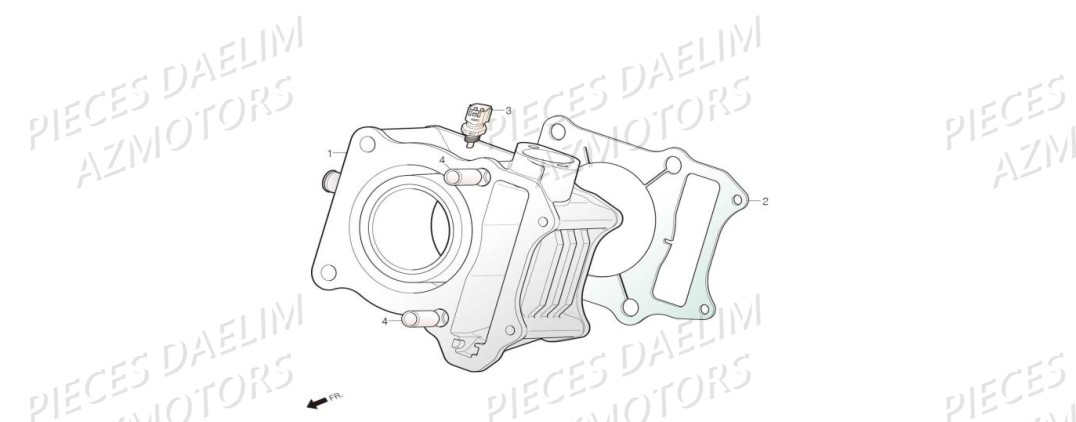 Cylindre DAELIM Pièces Scooter DAELIM S3 TOURING 125cc EURO4 "CBS"
