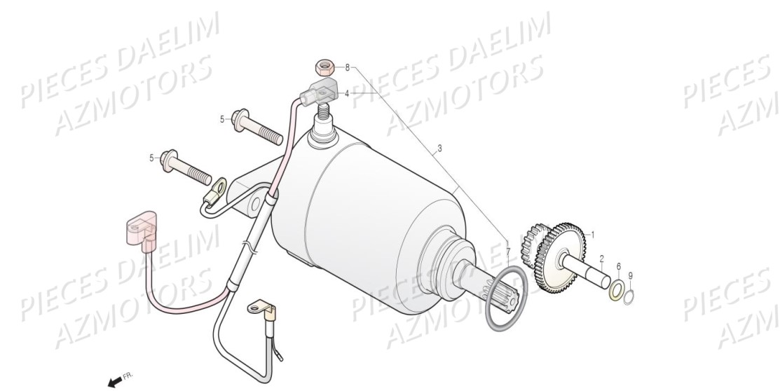 Demarreur DAELIM Pièces Scooter DAELIM S3 TOURING 125cc EURO4 "CBS"
