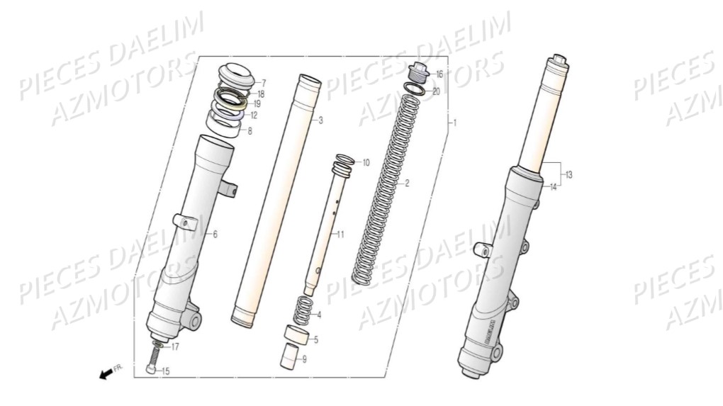 FOURCHE BATON DE FOURCHE DAELIM S3 125 CBS EURO4