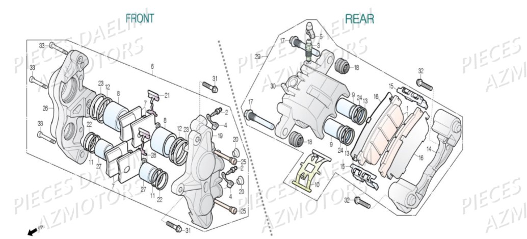 Freinage DAELIM Pièces Scooter DAELIM S3 TOURING 125cc EURO4 "CBS"
