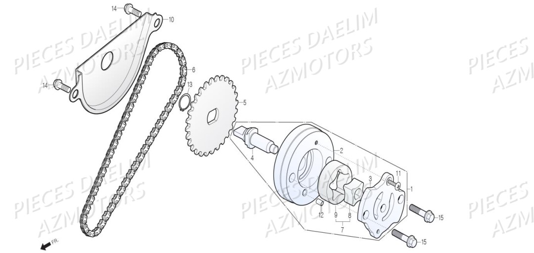 Pompe A Huile DAELIM Pièces Scooter DAELIM S3 TOURING 125cc EURO4 "CBS"
