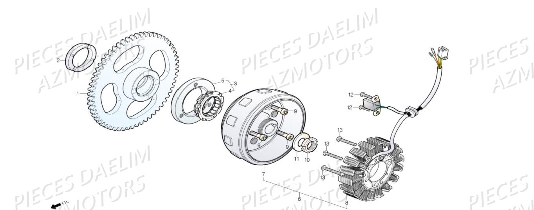 Stator Rotor DAELIM Pièces Scooter DAELIM S3 TOURING 125cc EURO4 "CBS"
