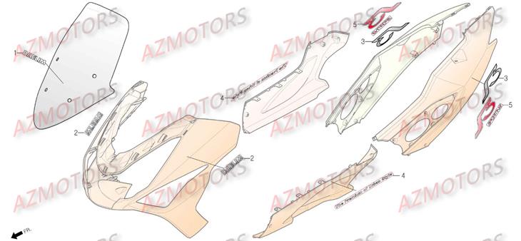 Autocollants DAELIM Pièces Scooter DAELIM S3 SPORTING 125cc

