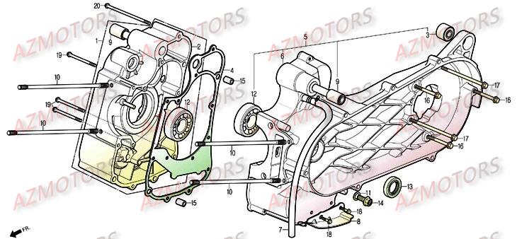 Carter Central DAELIM Pièces Scooter DAELIM S3 SPORTING 125cc
