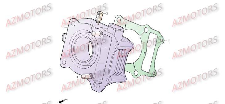 Cylindre DAELIM Pièces Scooter DAELIM S3 SPORTING 125cc
