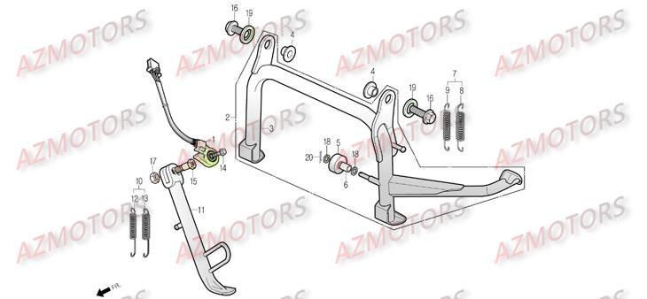 Bequille DAELIM Pièces Scooter DAELIM S3 TOURING 125cc
