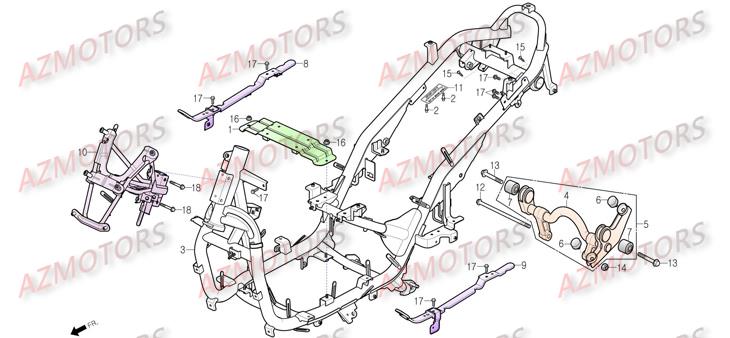 Chassis DAELIM Pièces Scooter DAELIM S3 TOURING 125cc
