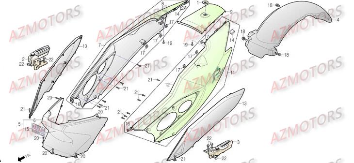 COQUE ARRIERE DAELIM S3 TOURING