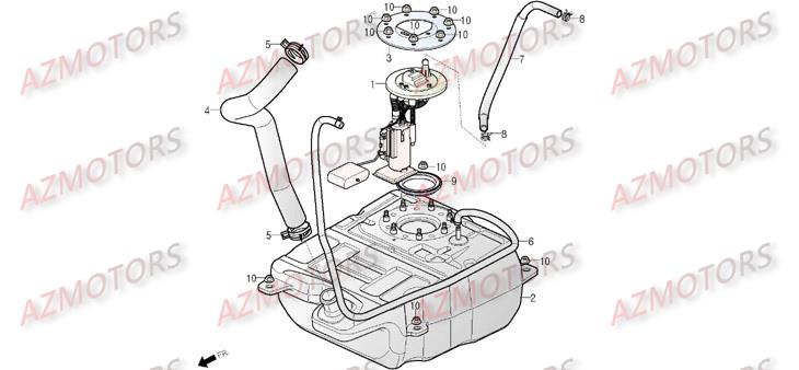 Reservoir A Essence DAELIM Pièces Scooter DAELIM S3 TOURING 125cc
