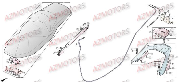 Selle DAELIM Pièces Scooter DAELIM S3 TOURING 125cc
