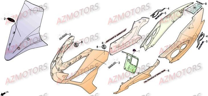 Autocollants DAELIM Pièces Scooter DAELIM S3 TOURING II 125cc
