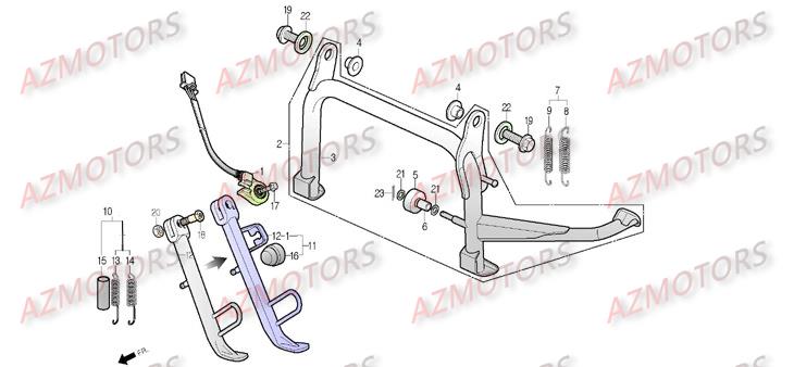 Bequille DAELIM Pièces Scooter DAELIM S3 TOURING II 125cc
