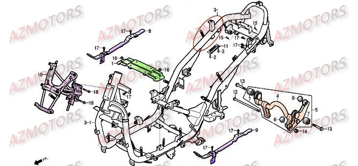 Chassis DAELIM Pièces Scooter DAELIM S3 TOURING II 125cc
