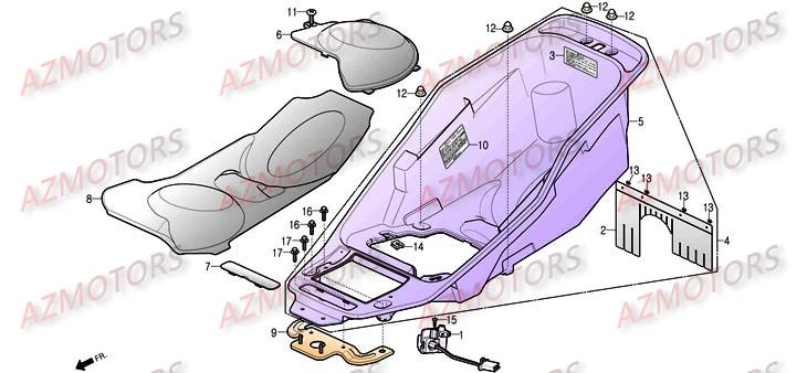 Coffre DAELIM Pièces Scooter DAELIM S3 TOURING II 125cc
