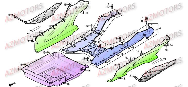 Plancher DAELIM Pièces Scooter DAELIM S3 TOURING II 125cc
