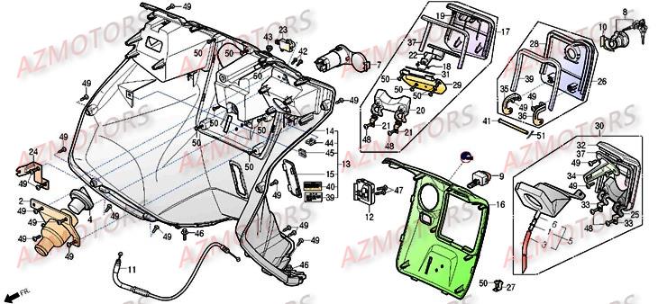 TABLIER INTERIEUR DAELIM S3 TOURING II