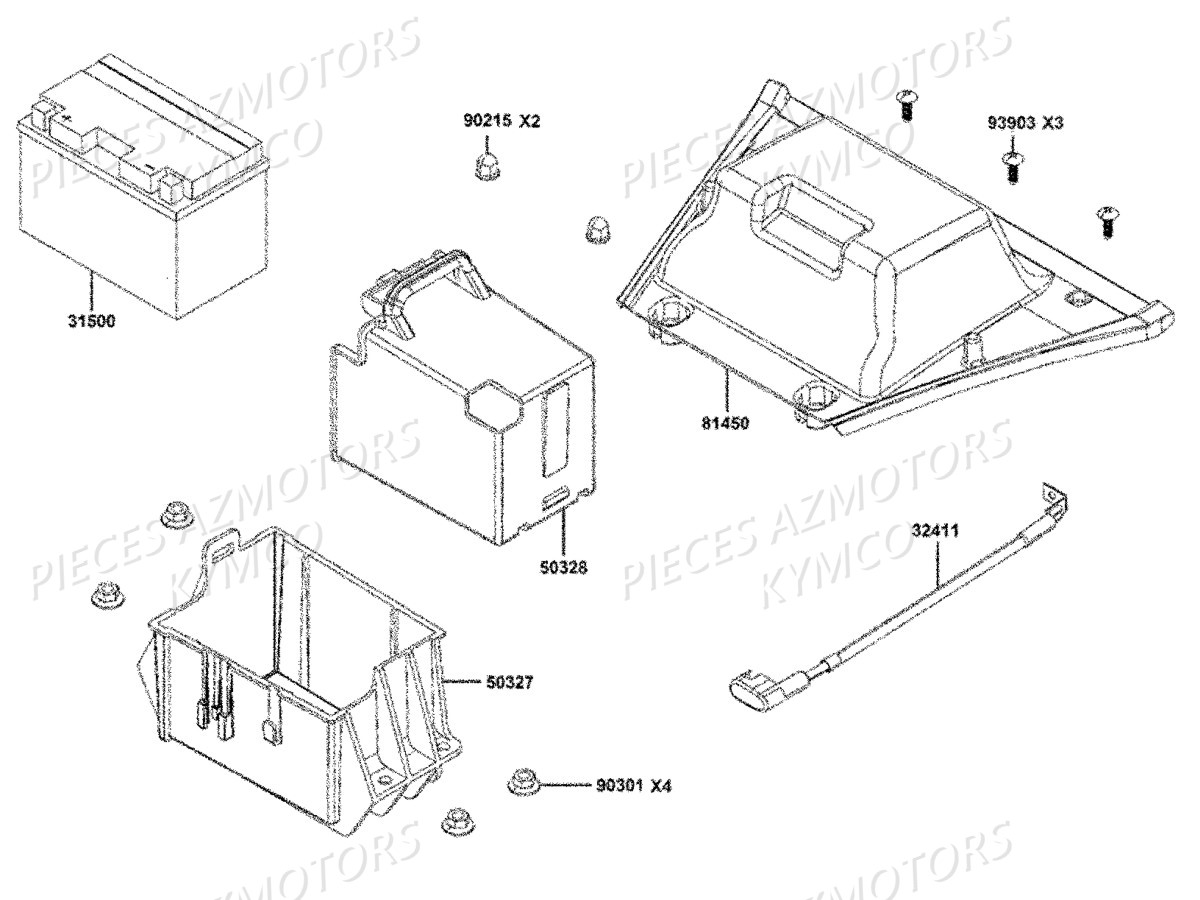 BATTERIE YT12A-BS YUASA (ORIGINE) KYMCO pour BATTERIE de S400I-XCITING