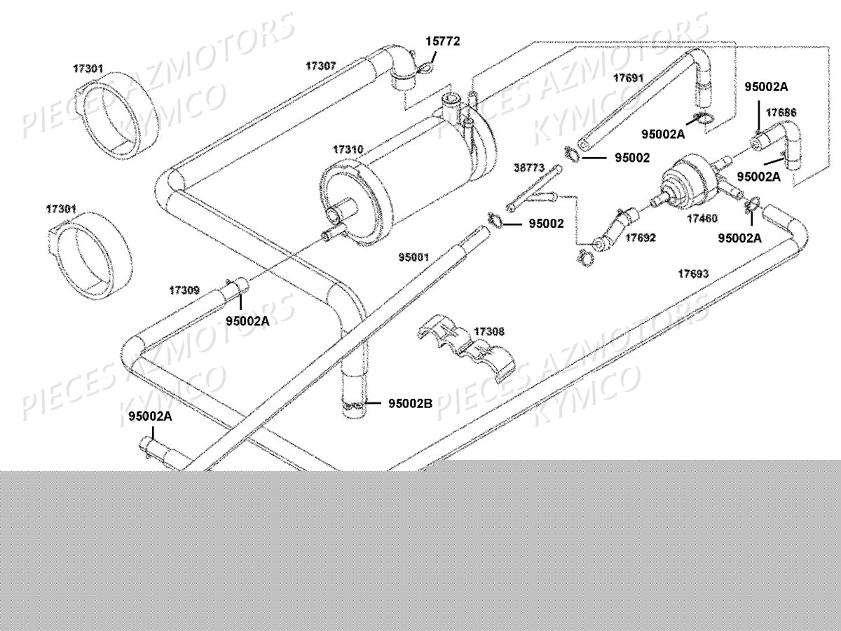 Reniflard KYMCO Pièces Scooter XCITING S 400I ABS 4T EURO 4 (SK80CA)