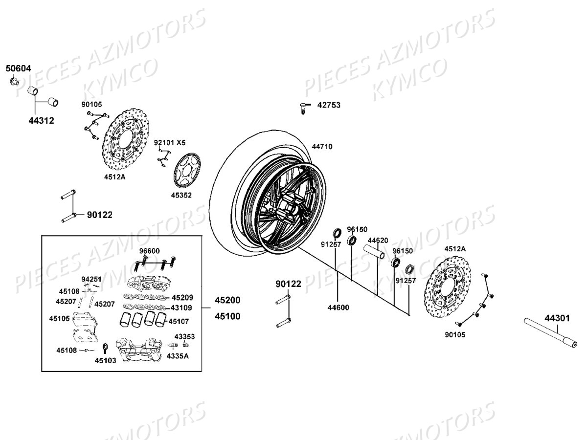 ROUE-AVANT pour S400I-XCITING