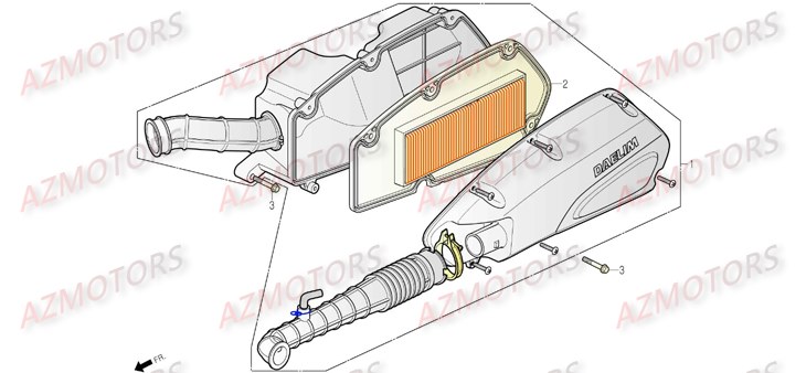 Boite A Air DAELIM Pièces Scooter DAELIM S4 50cc 4T (< 2010)