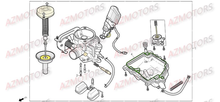 Carburateur DAELIM Pièces Scooter DAELIM S4 50cc 4T (< 2010)